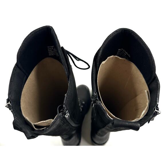 Vintage Foundry Co. Henrietta Black Leather Lace-Up Tall Boots Womens 6 New $220 - Picture 10 of 13